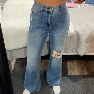 UO high rise bootcut jeans